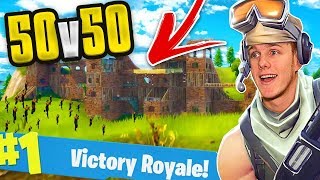 THE BIGGEST BASE EVER 50v50 FORTNITE BATTLE ROYALE [upl. by Marvin]