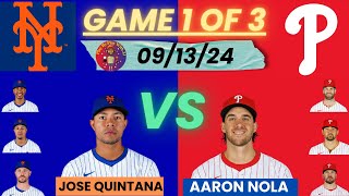 Philadelphia Phillies vs New York Mets LIVE PLAYBYPLAY 091324 phillies mets mlb [upl. by Eugatnom]