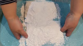 Adding More Powder to Paste Bucket 🤍 Sponges Squeezing 💙 ASMR [upl. by Bonnibelle]