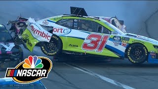 Daytona 500 pit stop crash makes for an exciting finish  NASCAR  Motorsports on NBC [upl. by Lauter]