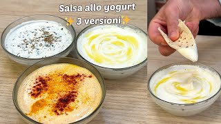 SALSA ALLO YOGURT 3 idee semplici per guarnire i tuoi piatti [upl. by Houston339]