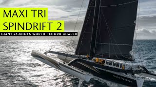 This giant 40knot trimaran is out to smash the round the world record [upl. by Salhcin]