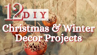 12 DIY CHRISTMAS amp WINTER DECOR PROJECTS diy christmas [upl. by Merc834]