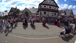 Streisselhochzeit Seebach Elsass Frankreich 2017 mit Actioncam T66 Umzug [upl. by Samid]