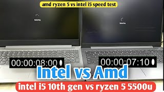 ryzen 5 vs Intel i5 speed test  ryzen 5 5500u vs intel i5 10th gen  amd ryzen vs Intel  windows11 [upl. by Artemisia]