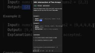 Intersection of Two Arrays  Leetcode  349  Tamil  leetcode leetcodetamil python [upl. by Arfihs]