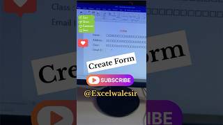 Microsoft Word Mai Form Kaise Banaye excelwalesir exceltricks exceltips exceltraining shorts [upl. by Ykcub]