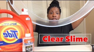 DIY CLEAR SLIME WLaundry detergent  Tati Touch [upl. by Nhguaved]