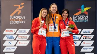 Femke Bol ontvangt gouden EKmedaille [upl. by Lorilyn]