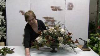 How To Make A Traditional Floral Centerpiece Arrangement With Silk Flowers  Part 3 [upl. by Nibaj]