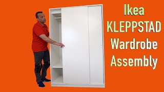 Ikea KLEPPSTAD Wardrobe Assembly instructions [upl. by Yornek]