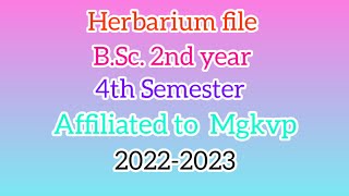 Herbarium file bsc 2nd year 4th Semesterherbariumbotanyknowledgeyoutube [upl. by Cozmo596]