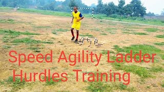 Speed Agility Ladderamp Hurdles Training Football Practice [upl. by Led]