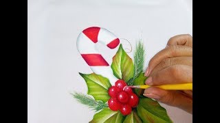 Pintura En Tela Navideña  Christmas Painting Tutorial [upl. by Magan]