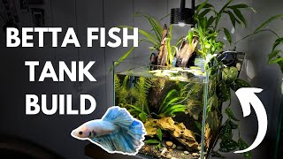 BETTA FISH TANK BUILD Budget Edition [upl. by Kadner]