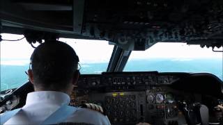 Iran Air B747SP cockpit landing video into Kuala Lumpur Malaysia [upl. by Ileyan]