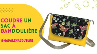 Coudre un sac à bandoulière en similicuir  Tuto Couture Madalena [upl. by Salas410]