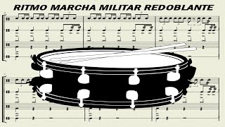 Ritmo Marcha Militar RedoblantePercusion🥁🎼🎵🎶 [upl. by Novets]