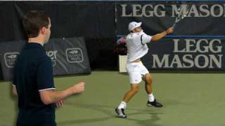 Tennis Lessons  Forehand Follow Through [upl. by Odrarej]