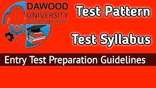 Dawood University Karachi Test Pattern Dawood University Entry Test Pattern DUET Karachi [upl. by Delfine]