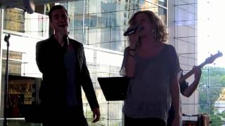 Caissie Levy Richard Fleeshman  quotHere Right Nowquot from quotGhostquot Live at Columbus Circle [upl. by Mayrim]