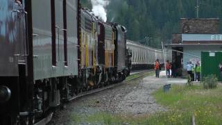 CPR Steam Locomotive 2816 Enters Field [upl. by Yhotmit]