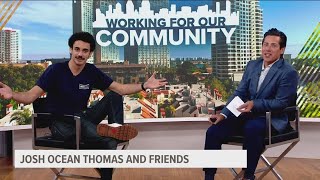 Comedian Josh Ocean Thomas visits CBS 8 Mornings [upl. by Alderman]