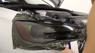 HOW TO Tint  Smoke Headlights using vinyl overlays  DIY [upl. by Hannala]