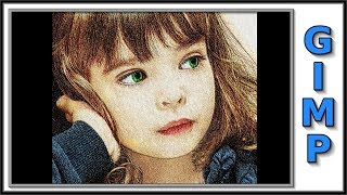 Gimp From Photo to Soft Color Pencil Drawing [upl. by Kelwunn]