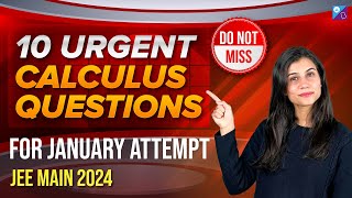 JEE Main 2024 Calculus Questions  January Attempt  Bhoomika Maam [upl. by Hartzell]