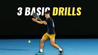 3 Forehand Drills For The Alcaraz Backswing  Forehand Technique [upl. by Eedahs]