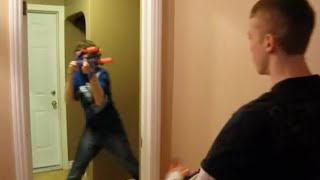 Nerf Gun Battle  Aaron Esser amp Jesse Allison [upl. by Reisfield]