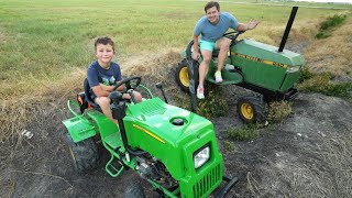 Hudson finds the best kids tractor compilation  Tractors for kids [upl. by Netsryk]