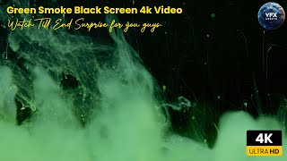 Green Smoke Black Screen 4k Video greenscreen blackscreen smoke [upl. by Anaic]