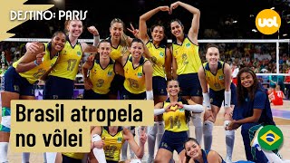 OLIMPÍADAS 2024 BRASIL VENCE POLÔNIA NO VÔLEI FEMININO E AVANÇA ÀS QUARTAS EM PRIMEIRO [upl. by Uahc]