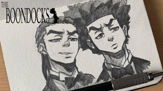 Drawing Riley amp Huey Freeman  The Boondocks [upl. by Fruin]