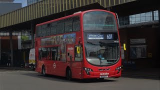 RARE WORKING  Bus Journey Metroline West Express Route 607  VW1825 BK10MFE  Volvo B9TL G2 [upl. by Nirda]