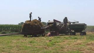 Threshing Oats in Arthur Illinois [upl. by Nylirehs696]