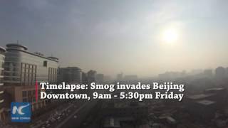 Timelapse Smog invades Beijing [upl. by Nahsed]