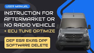 DEF EGR DPF EKAS Software Delete  Mercedes Sprinter w906 w907  No Radio Screen  2step Inst [upl. by Favianus]