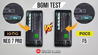 Poco F5 vs iQOO Neo 7 Pro 90 FPS Pubg Test Heating and Battery Test  Shocked 😱 [upl. by Corby17]