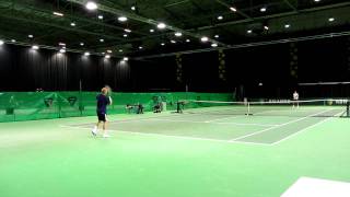 Nikolay Davydenko TrainingPractice ABN AMRO WTT 2012 [upl. by Azarria255]