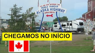 CHEGAMOS NO INICIO DA ALASKA HIGHWAY ROUTE 97 APÓS RODAR COM CHUVA PASSANDO GRANDE PRAIRIE NO CANADA [upl. by Lipski]