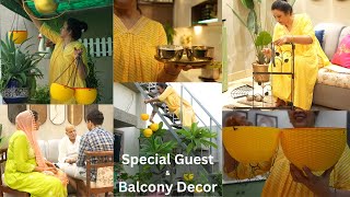 कौन स्पेशल गेस्ट आया  अब सजा रही हूँ बालकनी को  Special Guest amp Balcony Decor Items  Daily Vlog [upl. by Iatnohs]