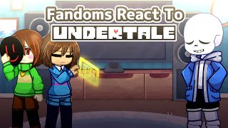 ▪︎  Different Fandoms React To Undertale  ▪︎  GL2RVGacha Life 2 Reaction Video  Read desc [upl. by Katti]