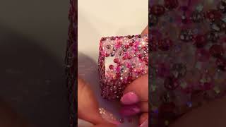 Rhinestoneing charger blocks wth my cousin bedazzle [upl. by Simons]