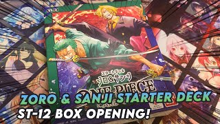 Zoro amp Sanji Starter Deck ST12 Box Opening [upl. by Eehc]