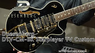 Duesenberg DTVCMBK Starplayer TV Custom Black amp Gold 3PU [upl. by Rovert]