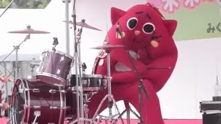 Costumed Person Destroys The Drums At A Childrens Music Concert [upl. by Gellman967]