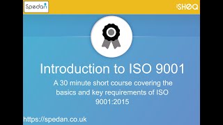 Introduction to ISO 9001 Free ISO training [upl. by Baiel]